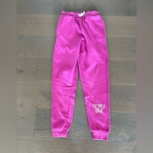 Bella birdie girls pink joggers sz 14/16 EUC retail $69